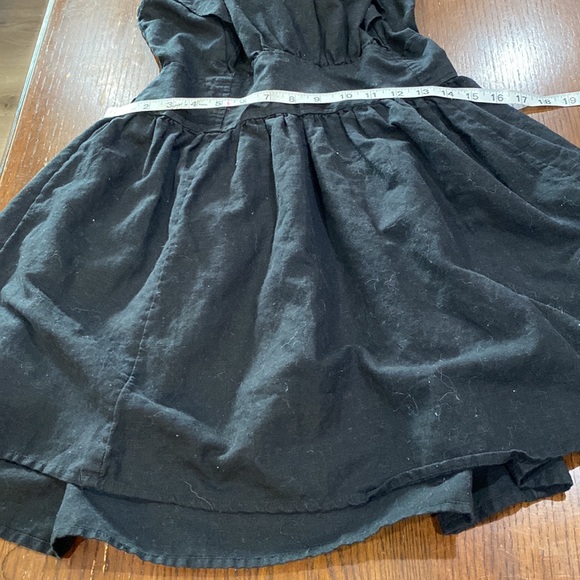 Free People linen blend beautiful ruffled back tie mini boho dress. - Picture 12 of 14